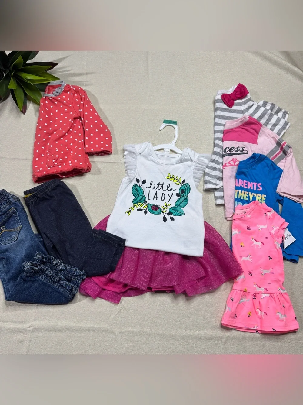 Girls 18-24 month Clothing Bundle Lot Carter’s Cat & Jack OshKosh NWT 8 Pc
